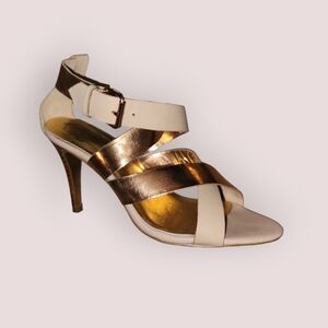 Ted Baker Gold and Tan Strappy Heels ✨️